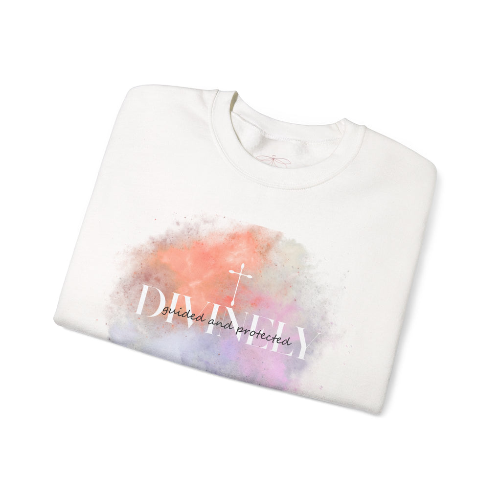 Divinely Guided and Protected – Faith Based Crewneck Sweatshirt Unisex