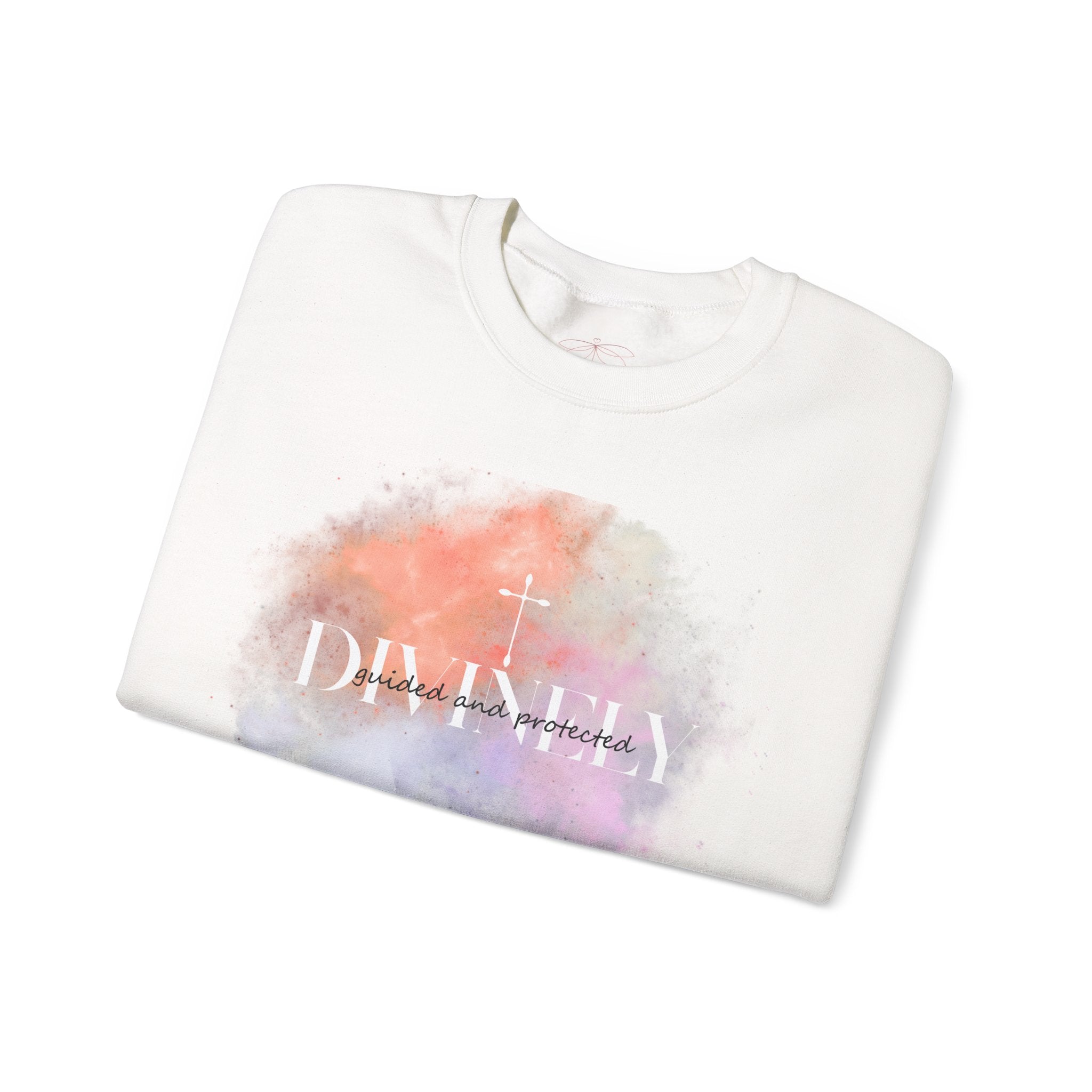 Divinely Guided and Protected – Faith Based Crewneck Sweatshirt Unisex