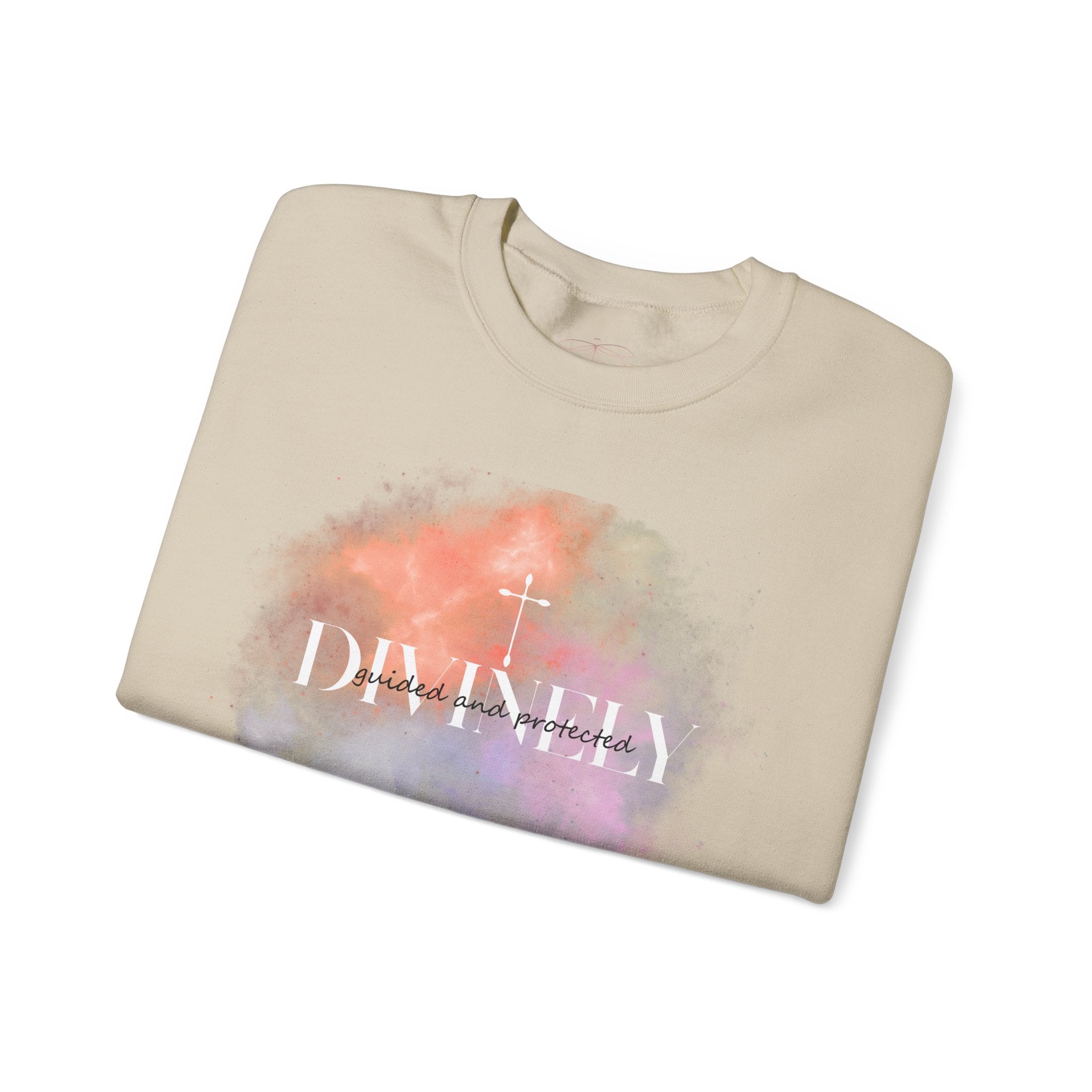 Divinely Guided and Protected – Faith Based Crewneck Sweatshirt Unisex
