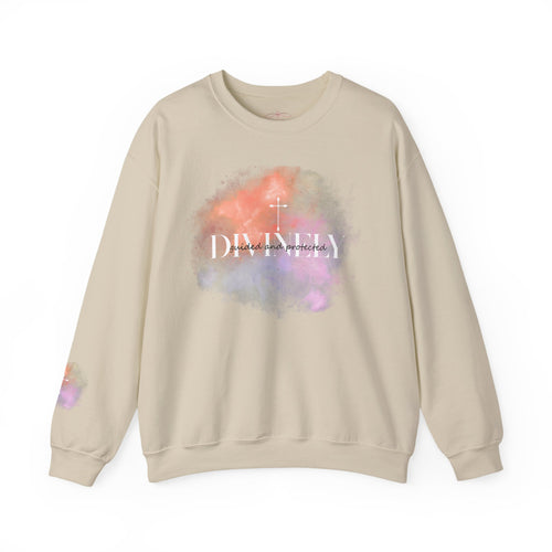 Divinely Guided and Protected – Faith Based Crewneck Sweatshirt Unisex